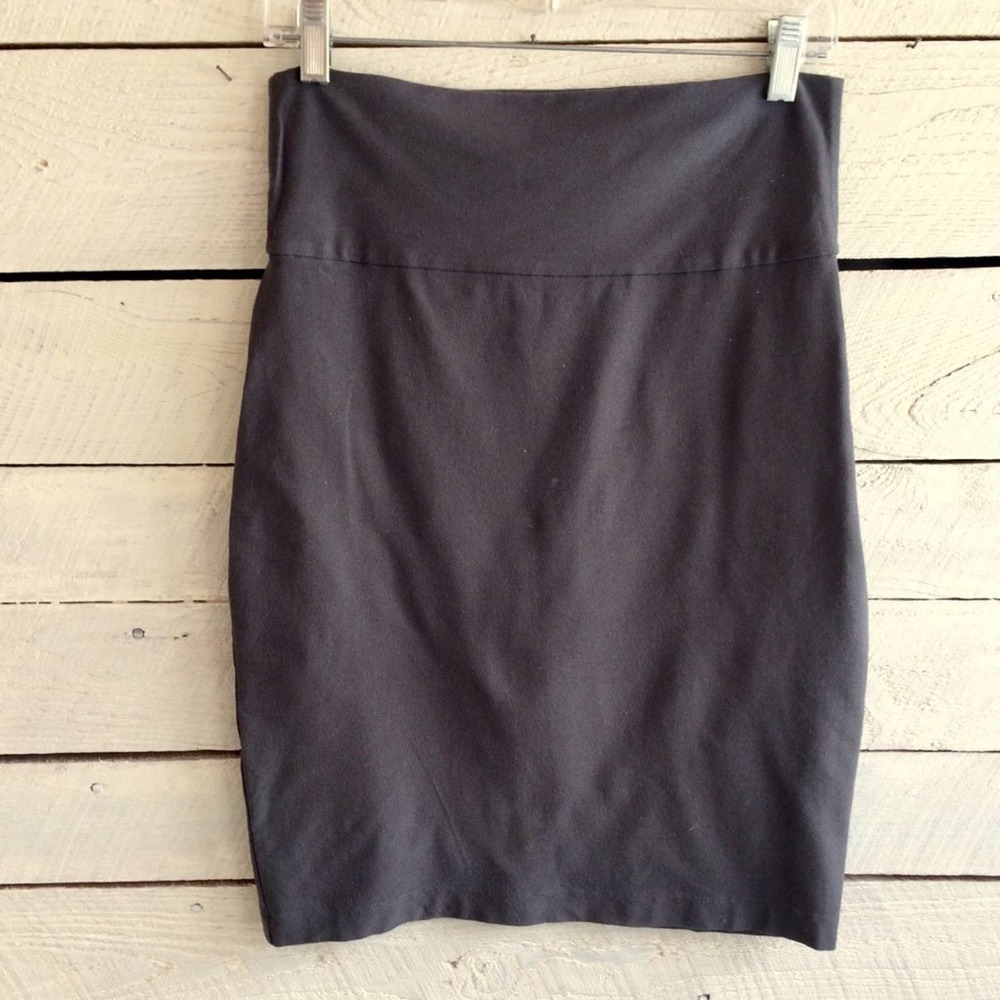 Eileen Fisher gray stretch pencil skirt
